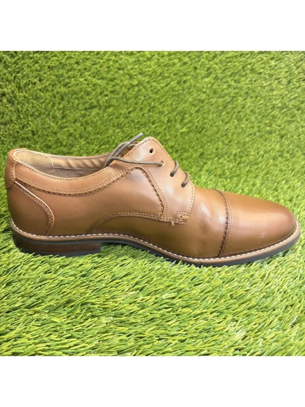 Nunn Bush Westwood Flex Mens Size 10 Brown Classic Cap Toe Oxford Dress Shoes